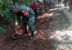 Koramil 09 Susukan Bersama Warga Melaksanakan  Pra Tmmd Di Desa Gumelem Wetan