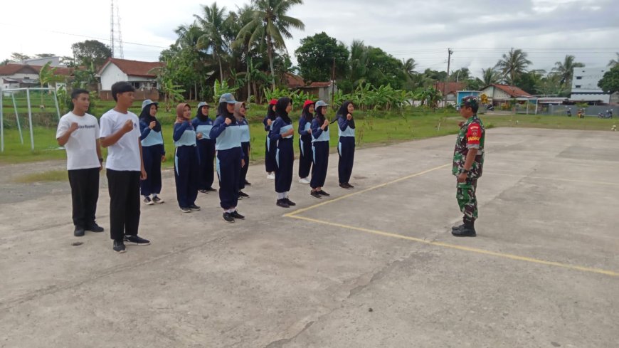 BABINSA KORAMIL 09/SUSUKAN BERI MATERI PBB DAN LATIHAN KEDISIPLINAN