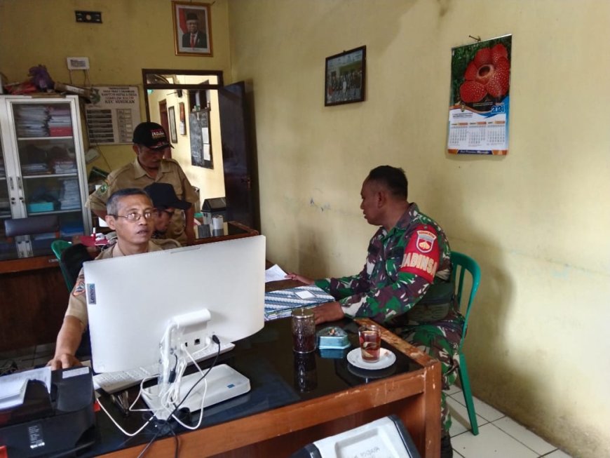 MENINGKATKAN HUBUNGAN DENGAN APARATUR DESA, BABINSA KOMSOS DENGAN PERANGKAT DESA