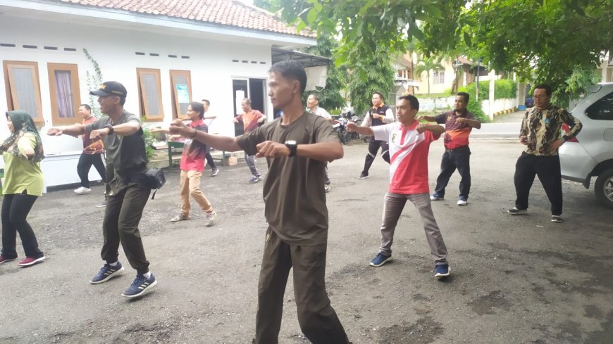 Jaga Kebugaran Forkopimcam Susukan Laksanakan Senam Bersama