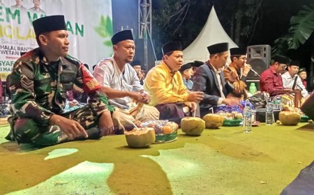 Pererat Silaturahmi, Babinsa Hadiri Acara Sholawat dan Halal Bi Halal Muslimat NU