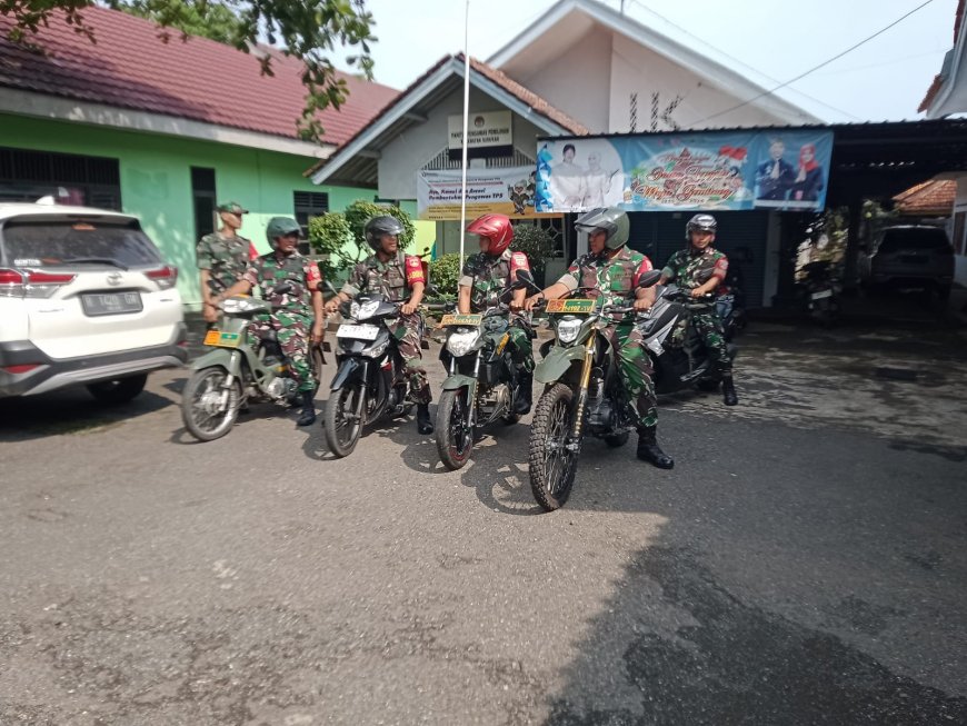 Koramil 09/Susukan Laksanakan Patroli,Guna Ciptakan Situasi Pilkada Yang Kondusif