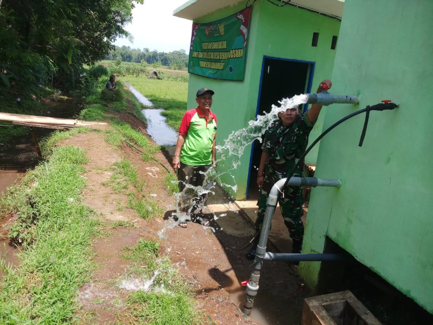 Danramil 09 Susukan selalu Pastikan Pompa Pengairan Sawah selalu baik