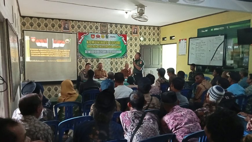 Danramil 09/Susukan Komsos Dengan Ketua Kelompok Tani Sekecamatan Susukan