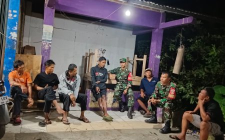 Koramil 09/Susukan Laksanakan Patroli Malam, Tingkatkan Kamtibmas di wilayah Susukan