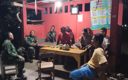 Hadirkan rasa aman Babinsa hangatkan suasana pos kamling